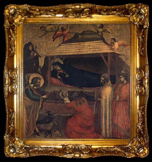 framed  GIOTTO di Bondone Nativity,Adoration of the Shepherds and the Magi, ta009-2